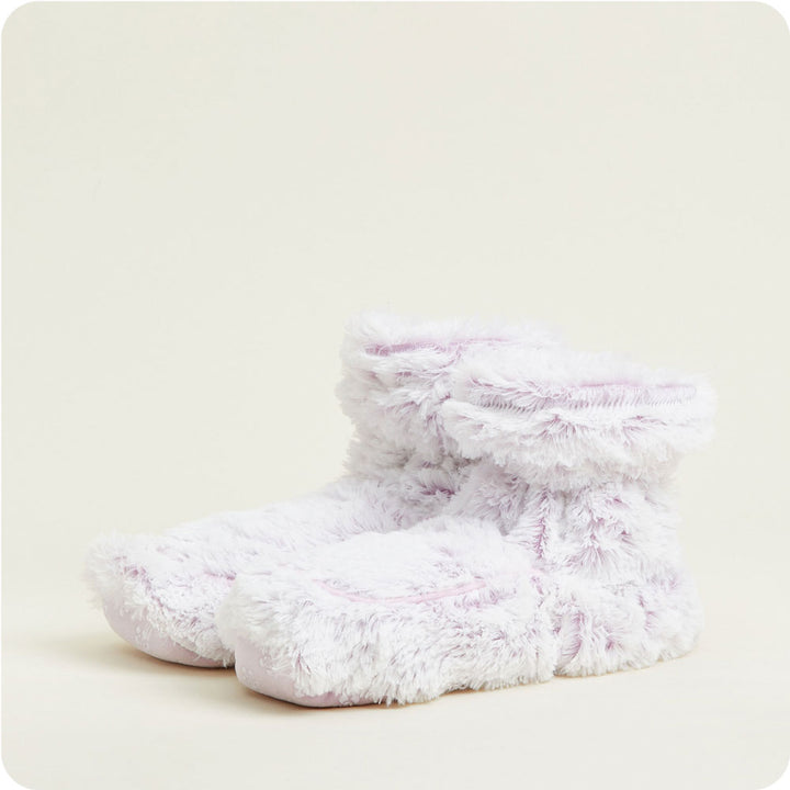 Indulge in warmth with Microwavable Lavender Warmies Boots by Warmies USA.