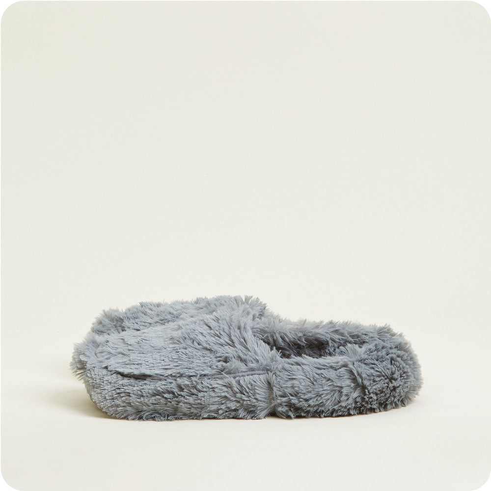 Indulge in warmth with Microwavable Gray Slippers by Warmies USA.