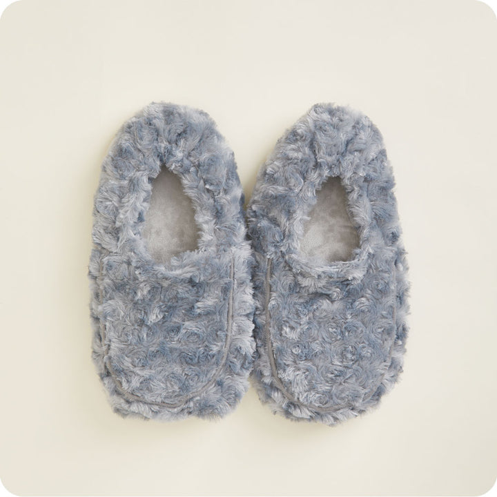 Cozy Curly Gray Warmies Slippers