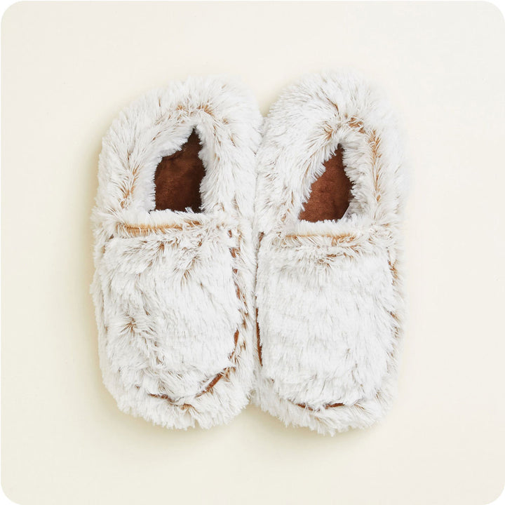 Microwavable Marshmallow Brown Warmies Slippers - Warmies USA