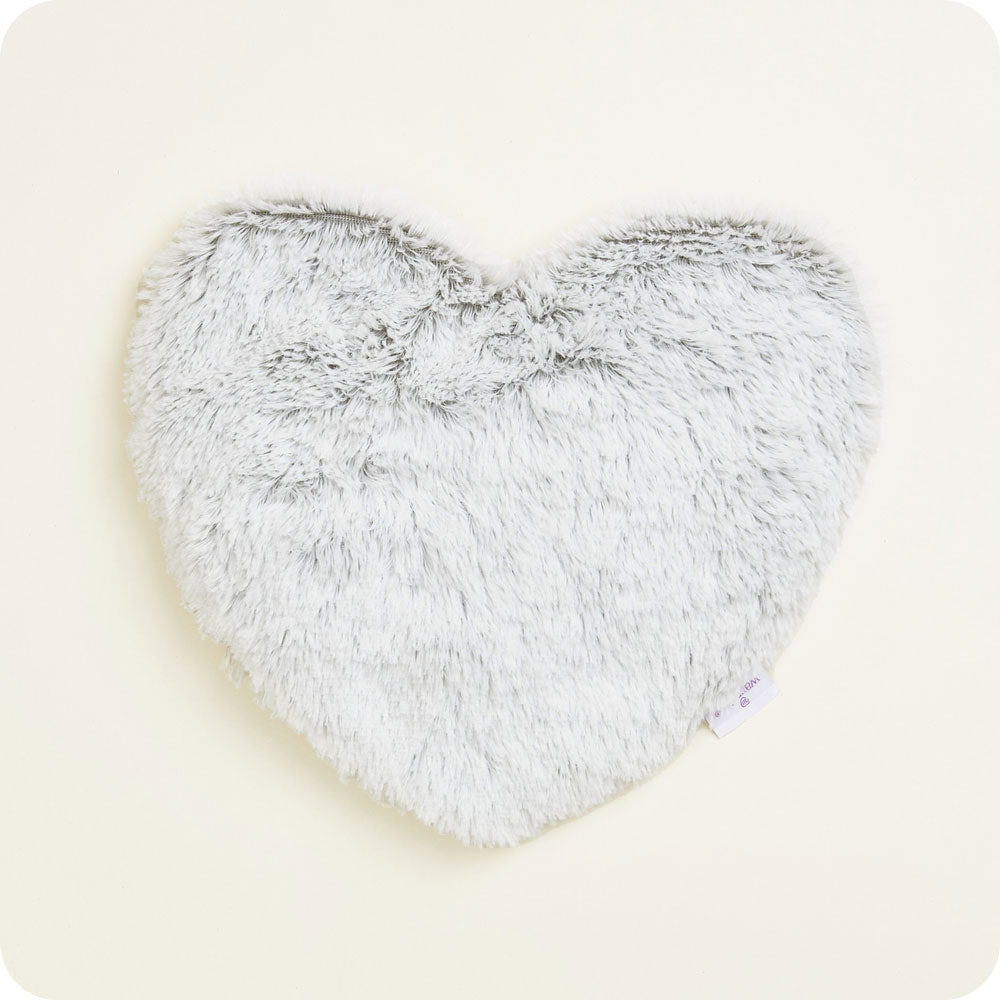 Microwavable Marshmallow Gray Warmies Heart Heat Pad - Warmies USA