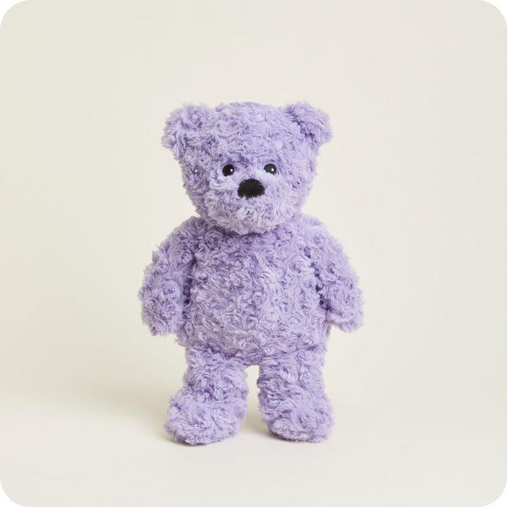Soft Warm Weighted Purple Curly Bear Plush Warmies