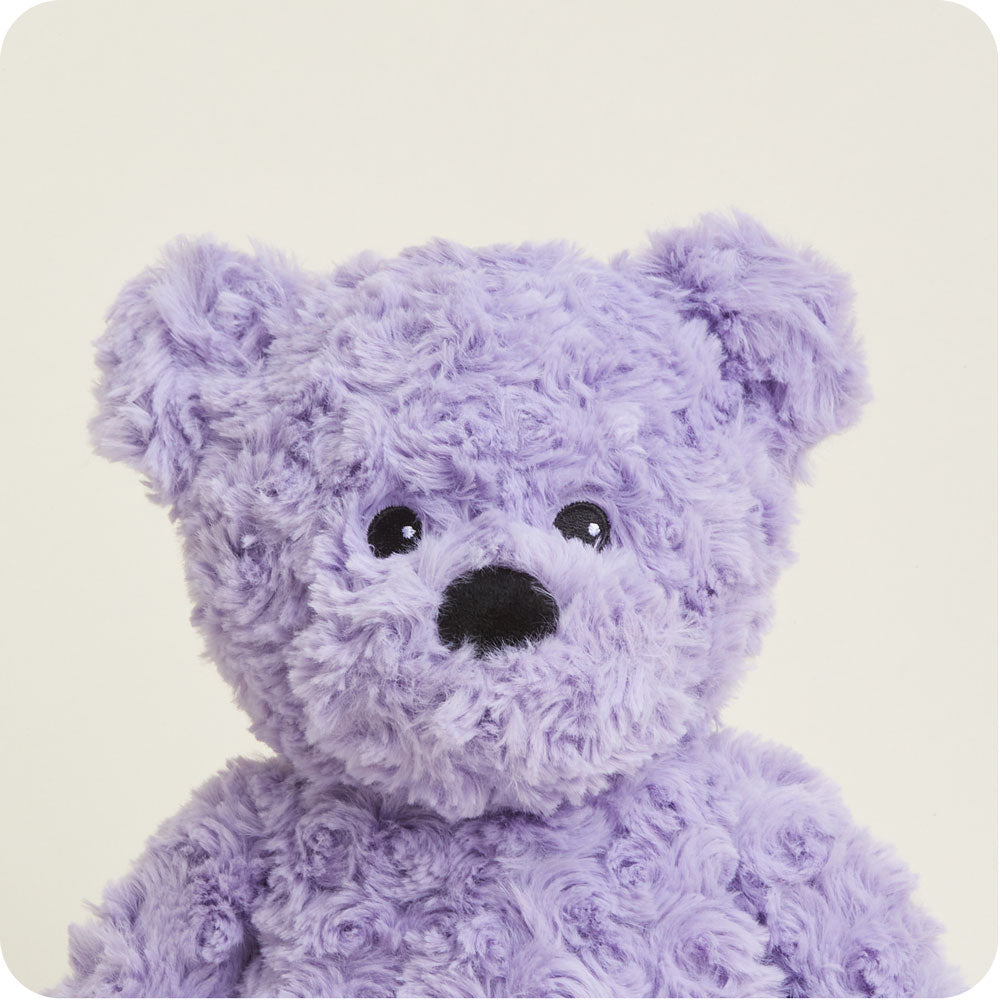 Purple Curly Bear Stuffed Animal Warmies