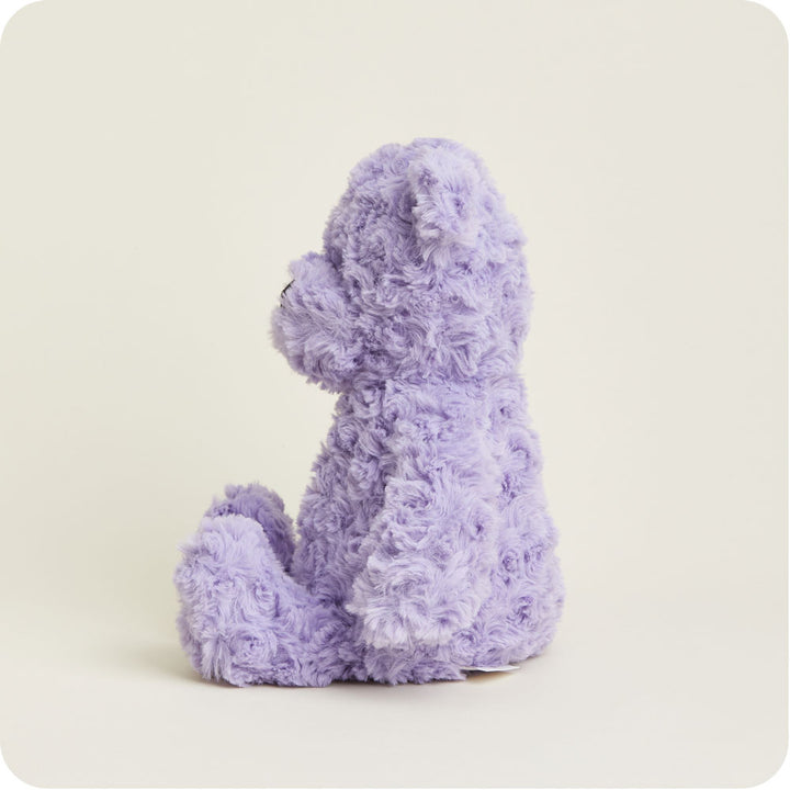 Microwavable Purple Curly Bear Heating Pad Warmies