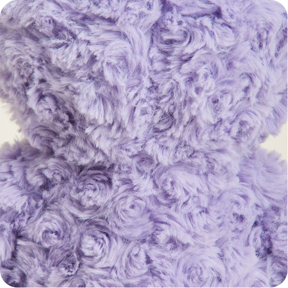 Cute Weighted Lavender Scented Purple Curly Bear Stuffed Animal Heating Pad Warmies