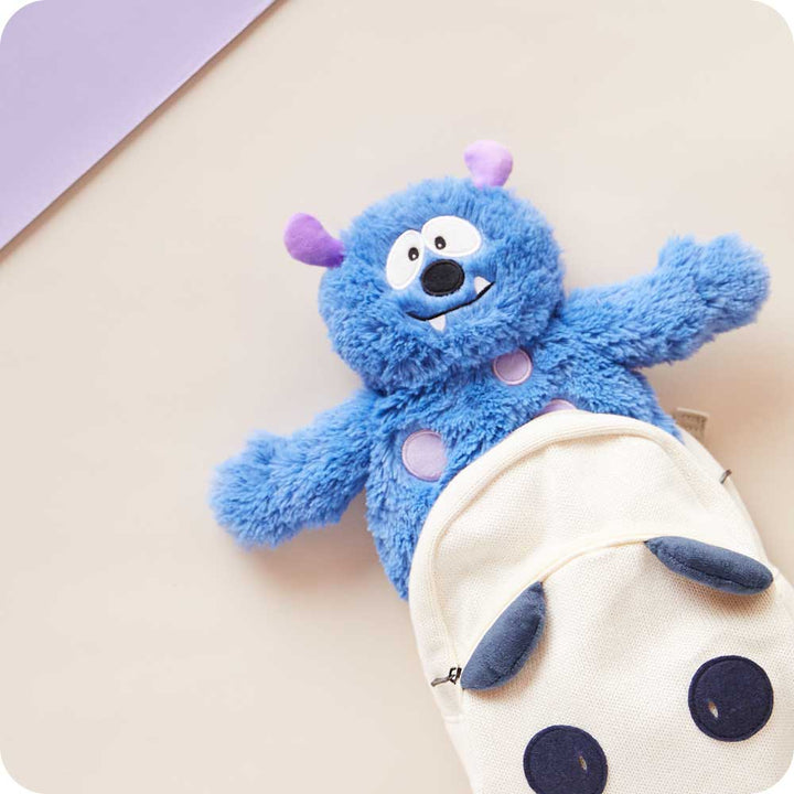 Cute Weighted Lavender Scented Blue Monster Stuffed Animal Heating Pad Warmies