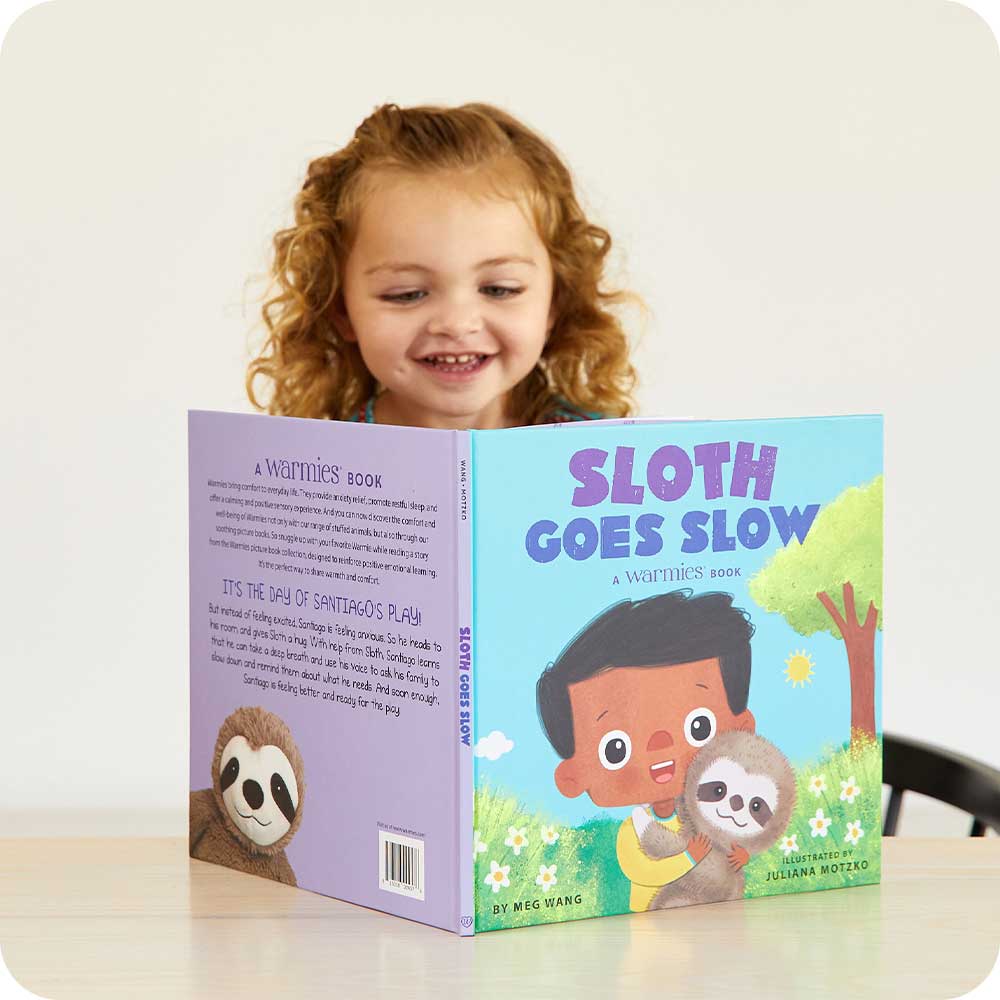 Microwavable Sloth Goes Slow Book - Warmies USA