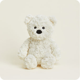 Microwavable Cream Curly Bear Stuffed Animal Warmies